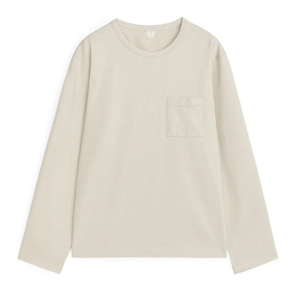 ARKET Men’s Heavyweight Long Sleeve Pocket Tee Shirt - Picture 4 of 12